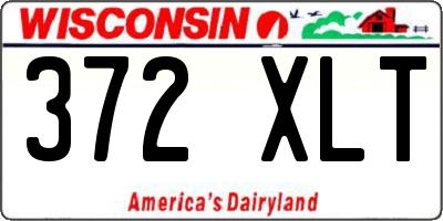 WI license plate 372XLT