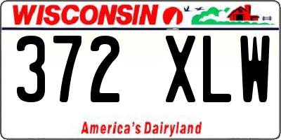 WI license plate 372XLW