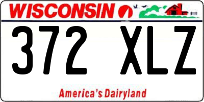WI license plate 372XLZ