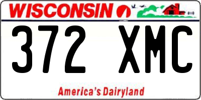WI license plate 372XMC