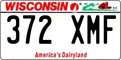 WI license plate 372XMF