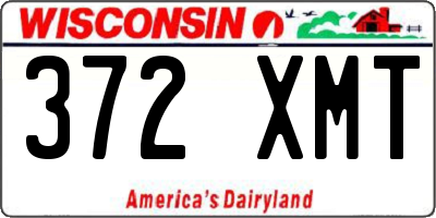 WI license plate 372XMT