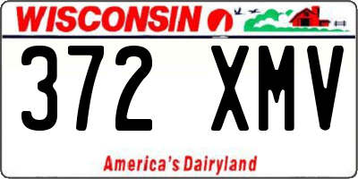 WI license plate 372XMV
