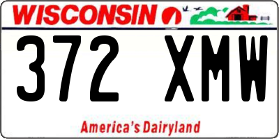WI license plate 372XMW