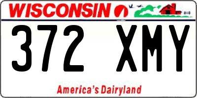 WI license plate 372XMY