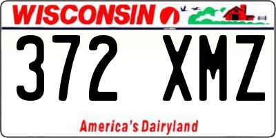 WI license plate 372XMZ