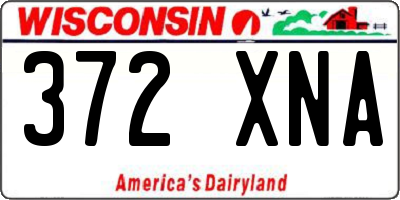 WI license plate 372XNA