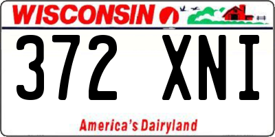 WI license plate 372XNI