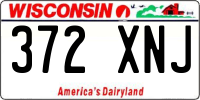 WI license plate 372XNJ