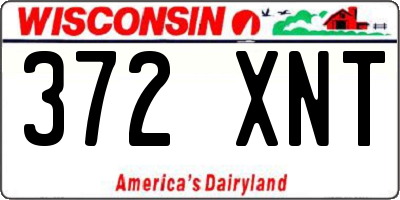 WI license plate 372XNT