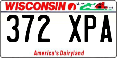 WI license plate 372XPA