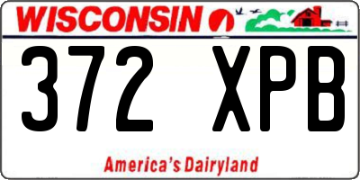 WI license plate 372XPB