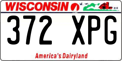 WI license plate 372XPG
