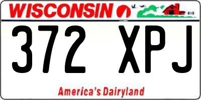 WI license plate 372XPJ