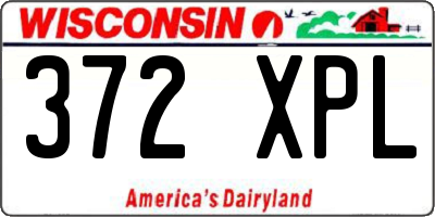 WI license plate 372XPL