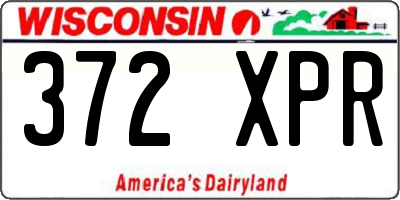 WI license plate 372XPR