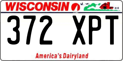 WI license plate 372XPT