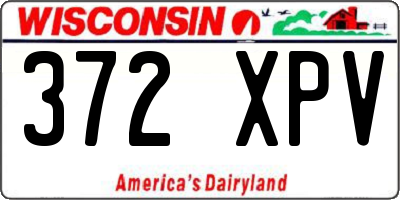 WI license plate 372XPV