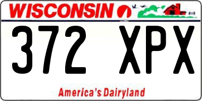WI license plate 372XPX