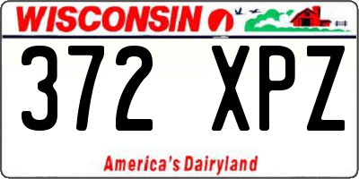 WI license plate 372XPZ