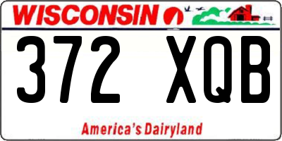 WI license plate 372XQB