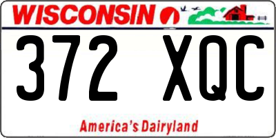 WI license plate 372XQC