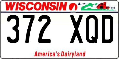 WI license plate 372XQD