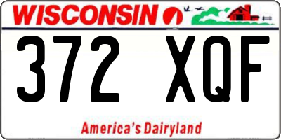 WI license plate 372XQF