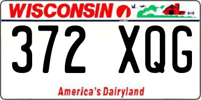 WI license plate 372XQG