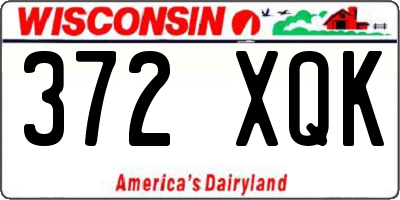 WI license plate 372XQK
