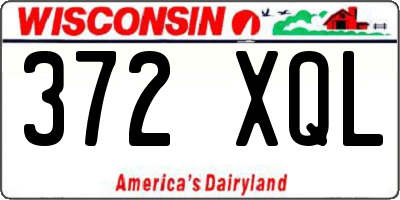WI license plate 372XQL