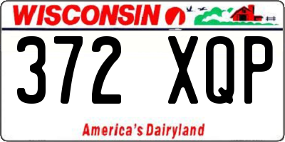 WI license plate 372XQP