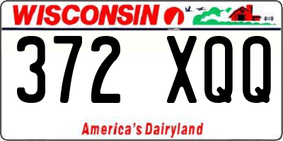 WI license plate 372XQQ