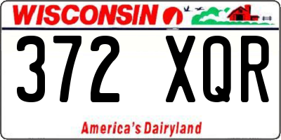 WI license plate 372XQR
