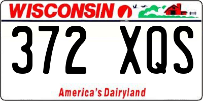 WI license plate 372XQS