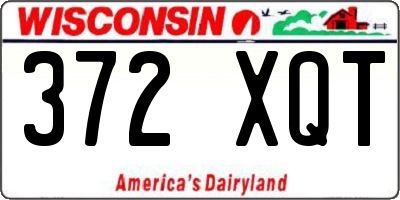 WI license plate 372XQT