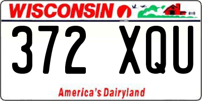 WI license plate 372XQU