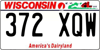 WI license plate 372XQW