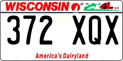 WI license plate 372XQX