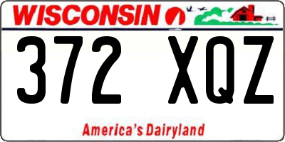 WI license plate 372XQZ