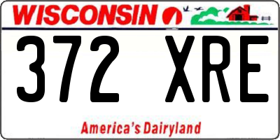WI license plate 372XRE