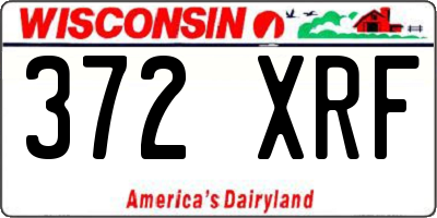 WI license plate 372XRF