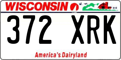 WI license plate 372XRK