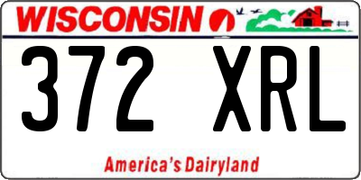 WI license plate 372XRL