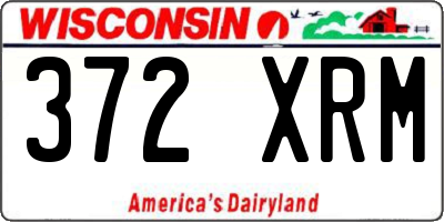 WI license plate 372XRM