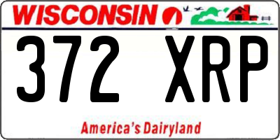 WI license plate 372XRP