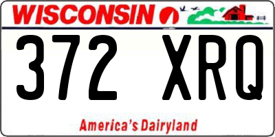 WI license plate 372XRQ