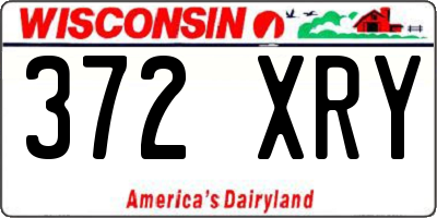 WI license plate 372XRY