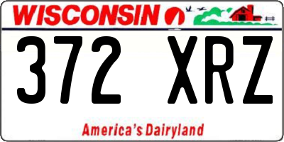 WI license plate 372XRZ