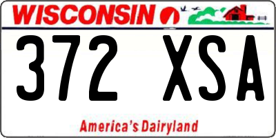 WI license plate 372XSA